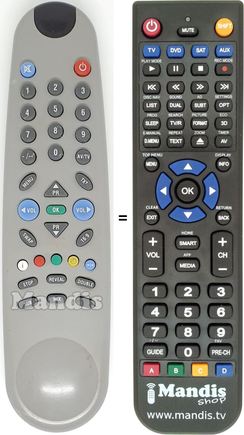 Replacement remote control Ingelen BEK001