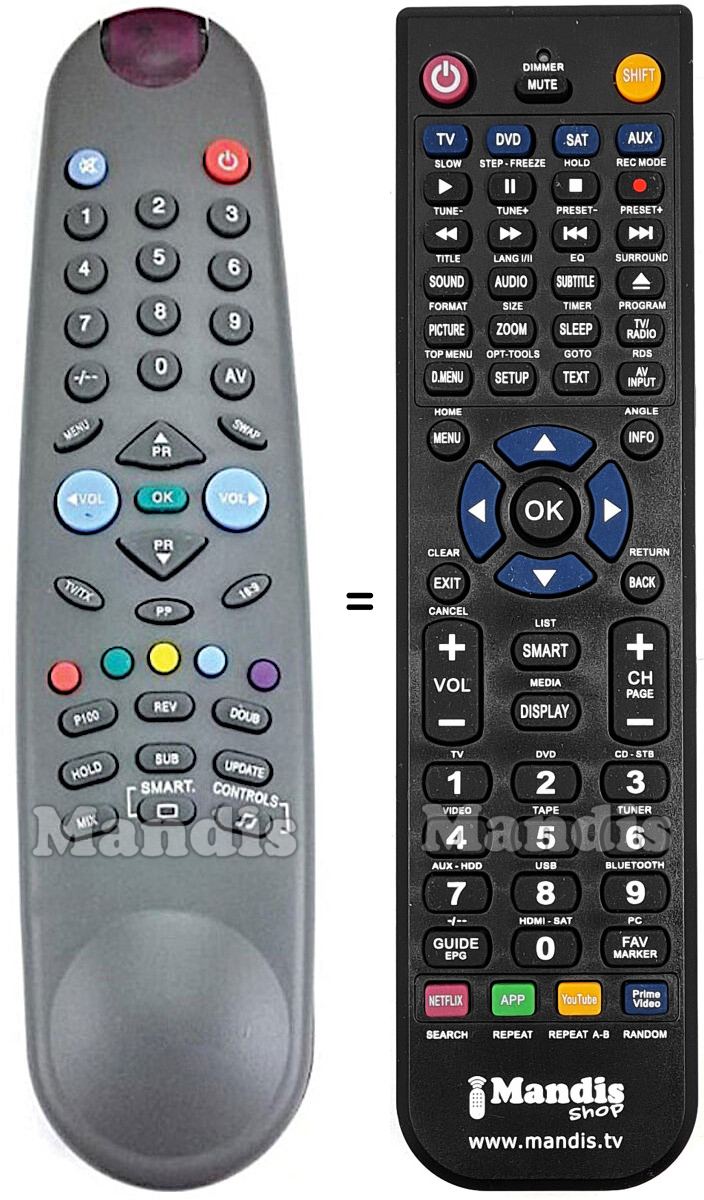 Replacement remote control 7TK187F
