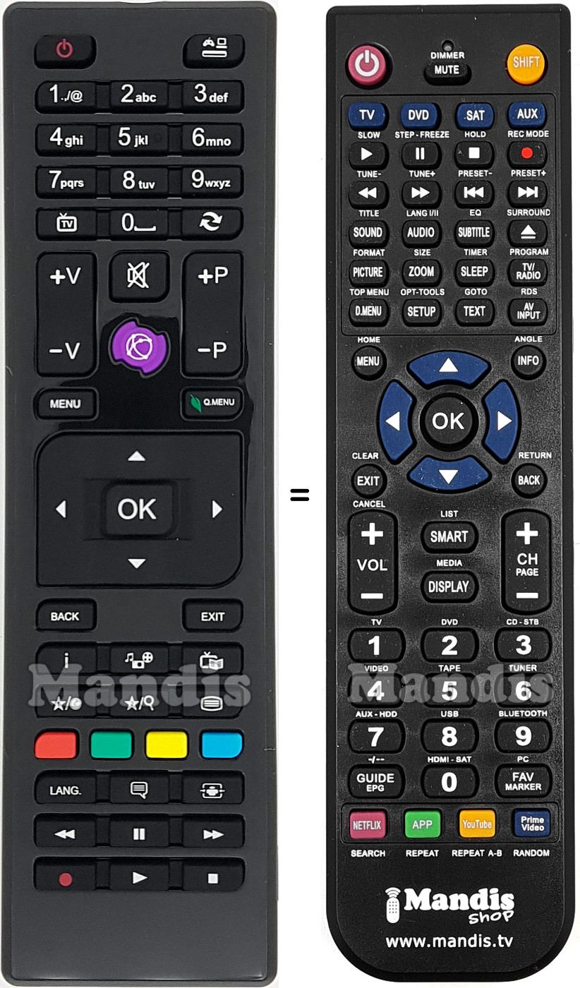 Replacement remote control XD-ENJOY RC4875