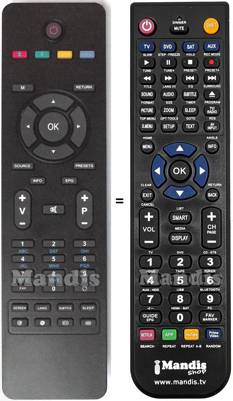 Replacement remote control MEI RC1825