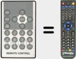 Replacement remote control for REMCON105