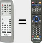 Replacement remote control for RAK-HDA10WH