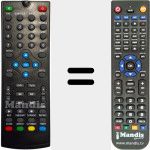 Replacement remote control for DVB400