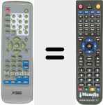 Replacement remote control for REMCON055