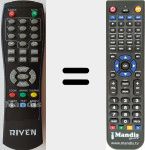 Replacement remote control for RIV001