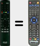 Replacement remote control for LT 229 HD
