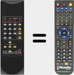 Replacement remote control for TV554