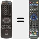 Replacement remote control for DV-R330
