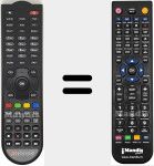 Replacement remote control for HD450T