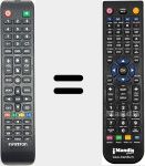 Replacement remote control for INTV50MU1980