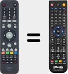 Replacement remote control for TV83