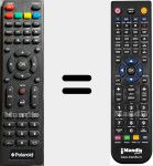 Replacement remote control for TVLED434K01