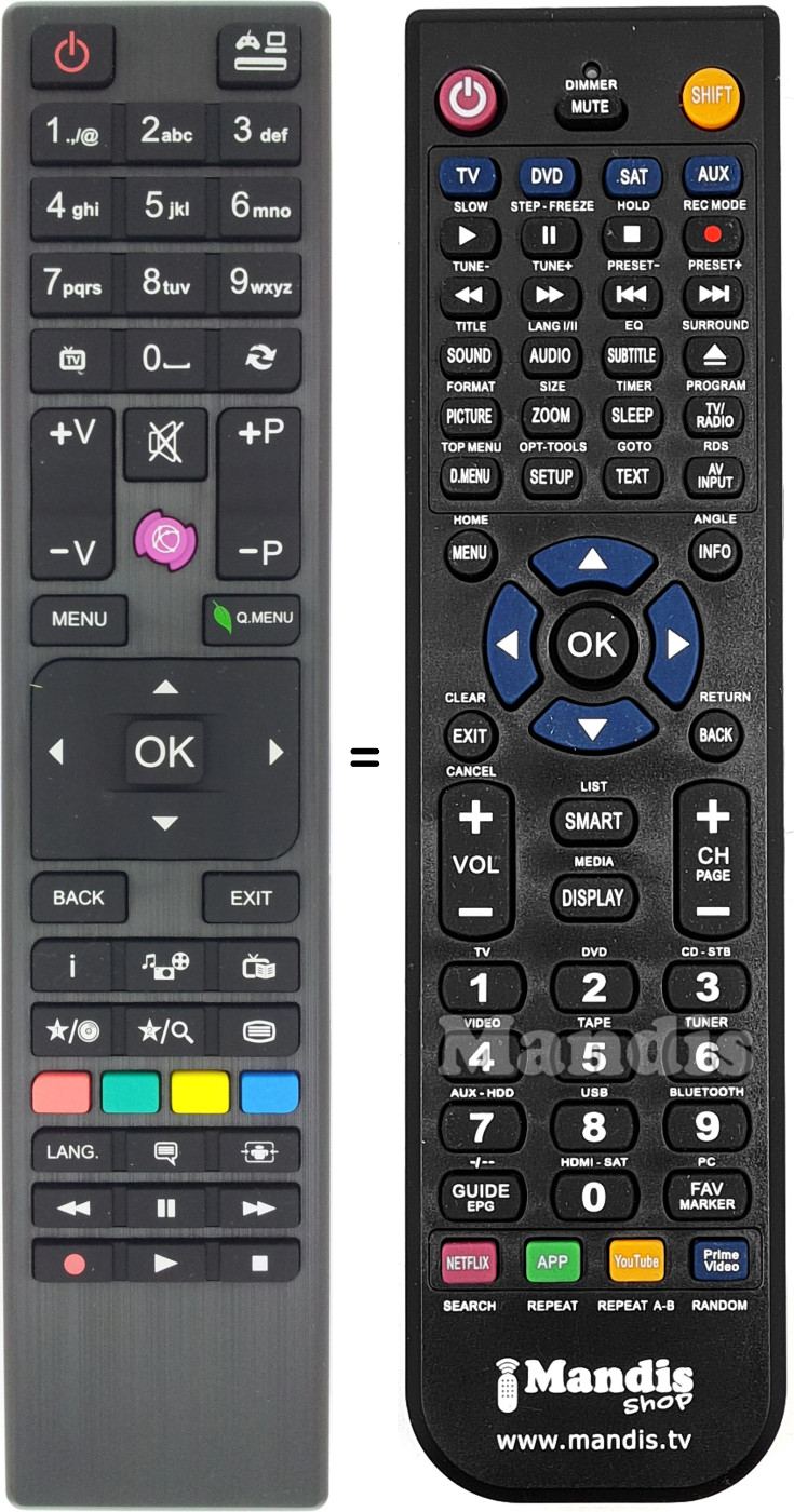 Replacement remote control XD RC4876
