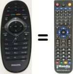 Replacement remote control Philips 32PFL7406M