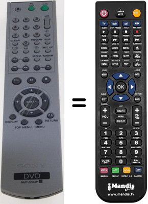 Gleichwertige Fernbedienung Sony DVP-M50 Gleichwertige Fernbedienung Sony DVP-M50