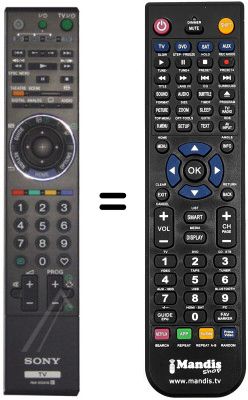 Gleichwertige Fernbedienung Sony KDL-46 Z 5500 Gleichwertige Fernbedienung Sony KDL-46 Z 5500