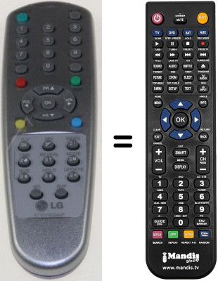 Gleichwertige Fernbedienung LG KCE20J3RX Gleichwertige Fernbedienung LG KCE20J3RX