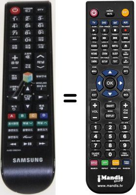 Gleichwertige Fernbedienung Samsung PS42P2SX/XEC Gleichwertige Fernbedienung Samsung PS42P2SX/XEC
