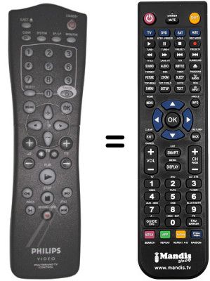 Replacement remote control Philips VR600