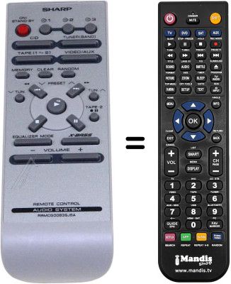 Replacement remote control Sharp CDE250E