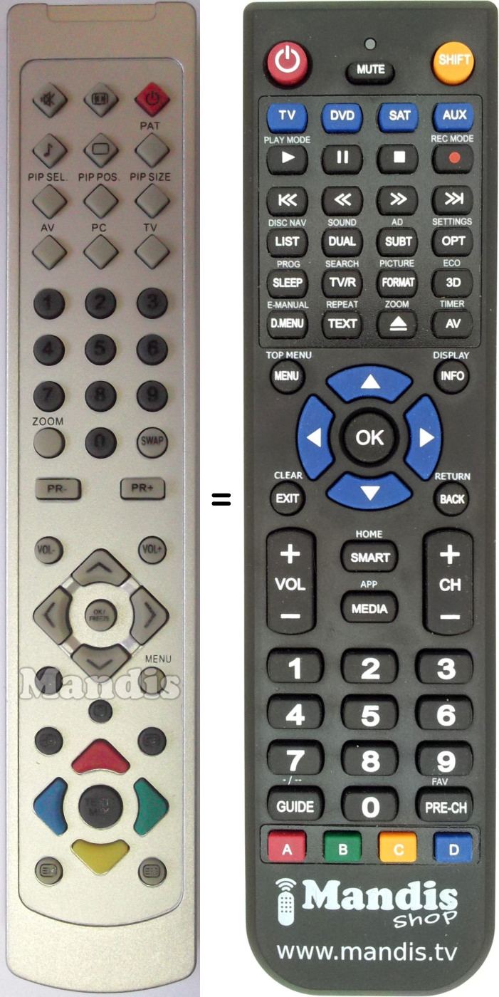 Replacement remote control Okline Y10187R