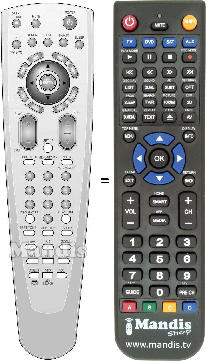 Replacement remote control Daewoo 9CDM049500