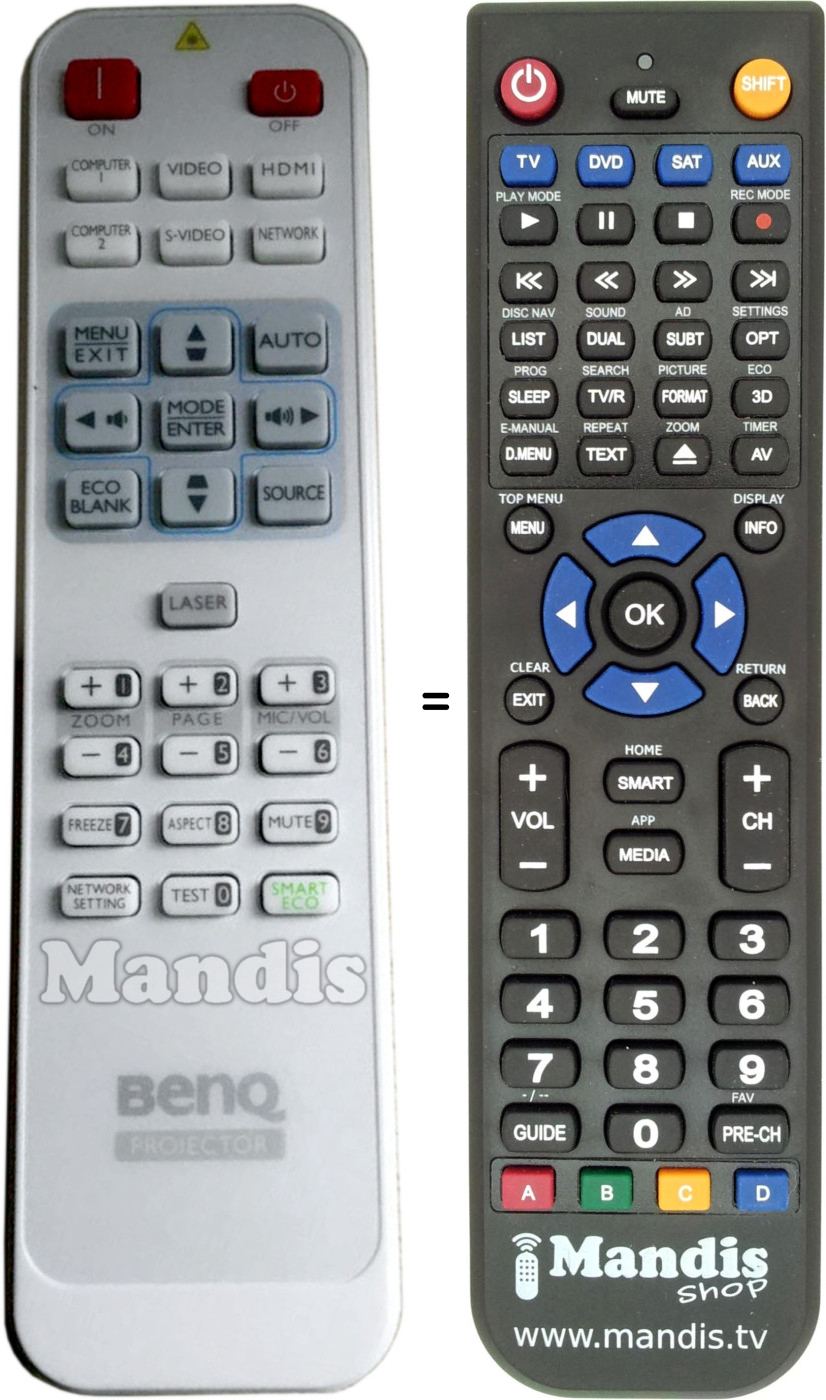 Replacement remote control Benq MW721