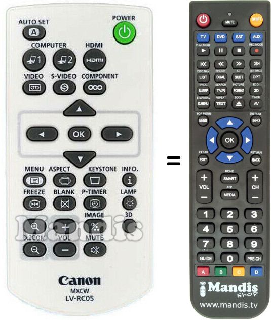 Replacement remote control MXCW