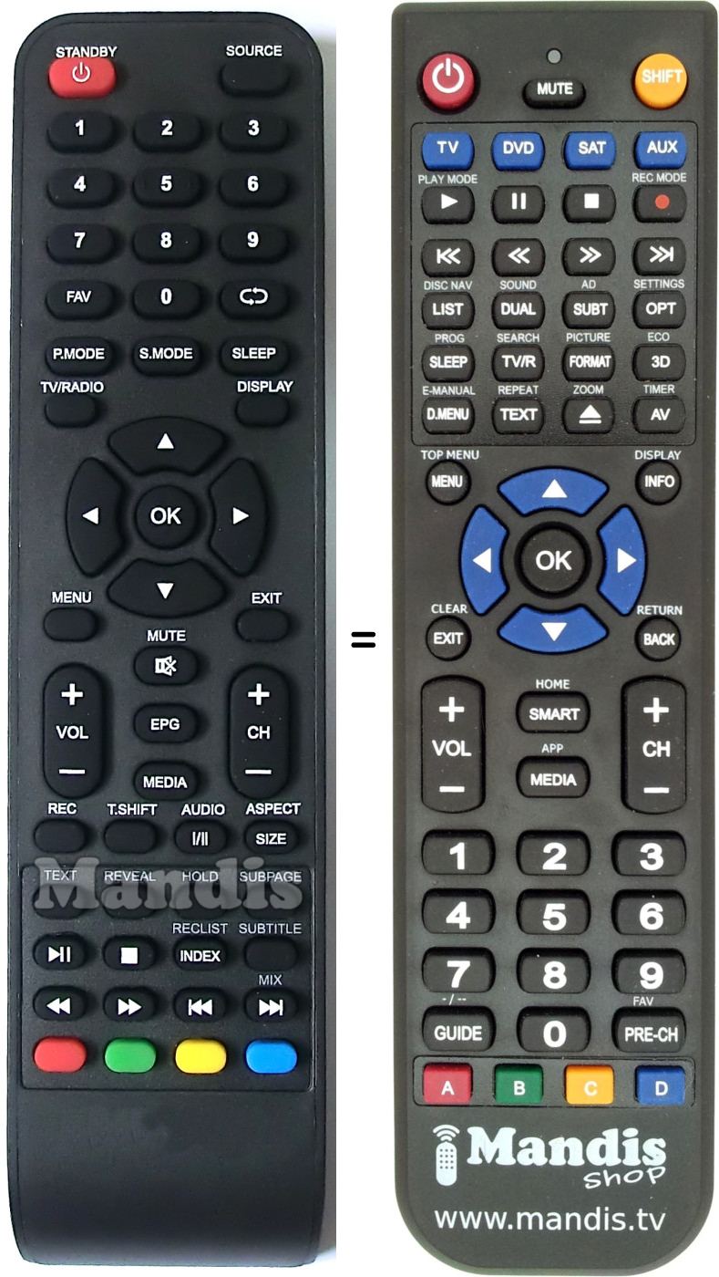 Replacement remote control Flint NVR7409