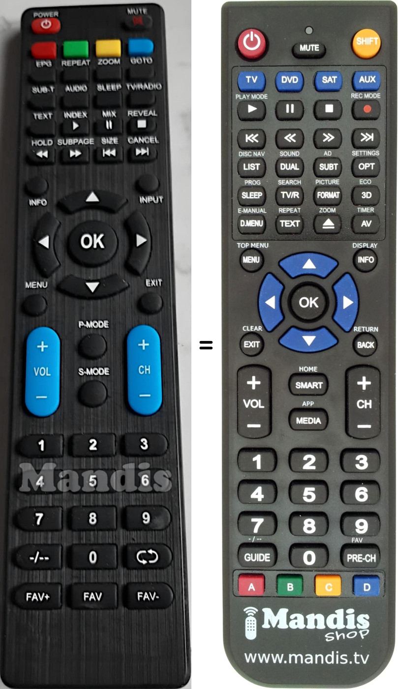 Replacement remote control Akai ND32N2400S
