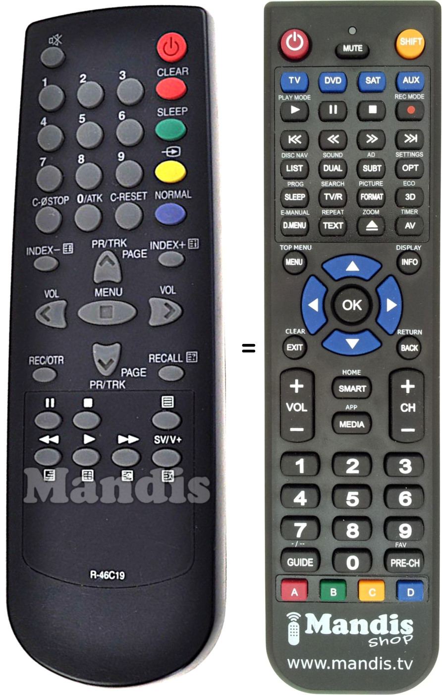 Replacement remote control Internal R46C19
