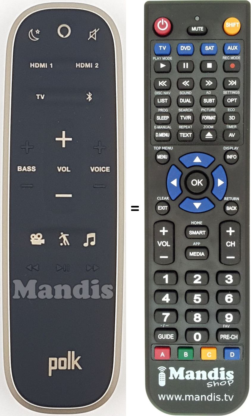 Replacement remote control RE9641-1