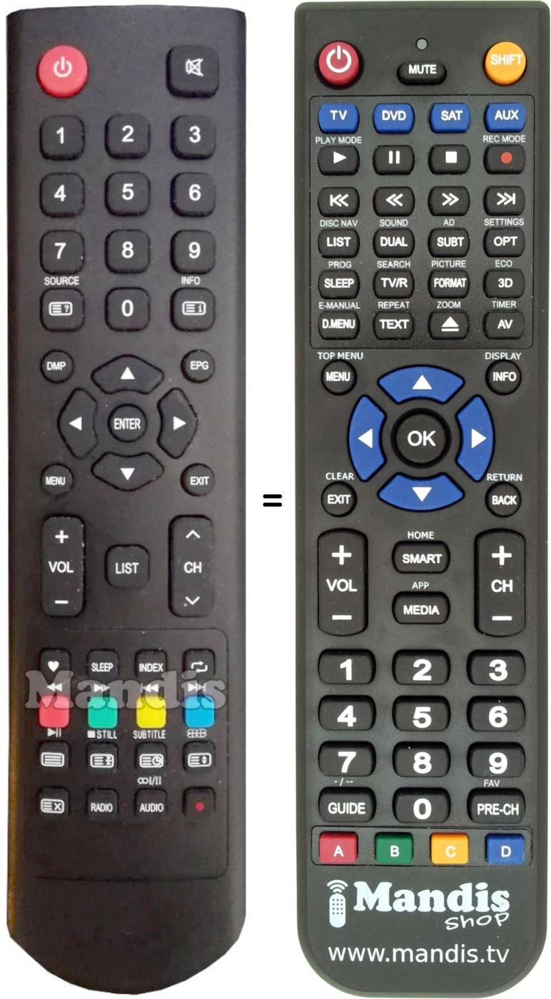 Replacement remote control JVC RM-C3313