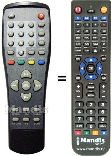 Replacement remote control United REMCON374