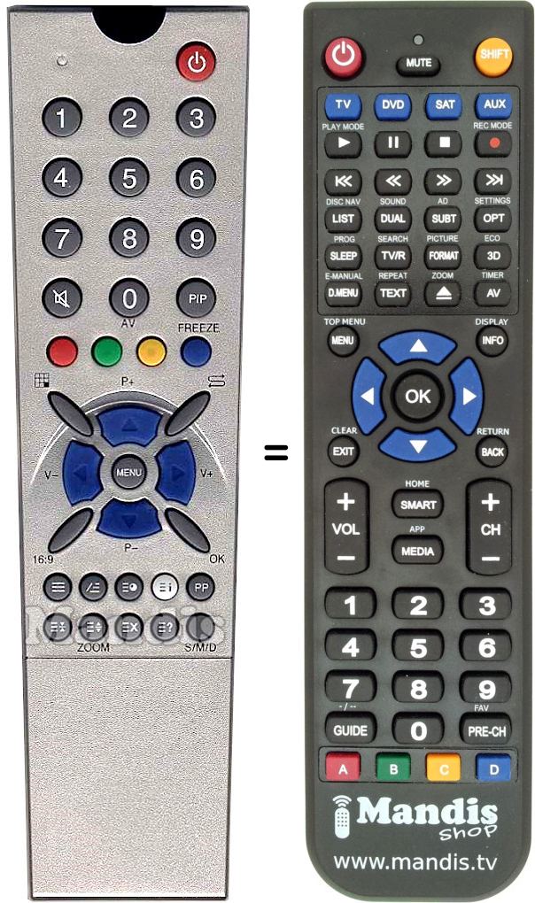 Replacement remote control EASY LIVING REMCON441