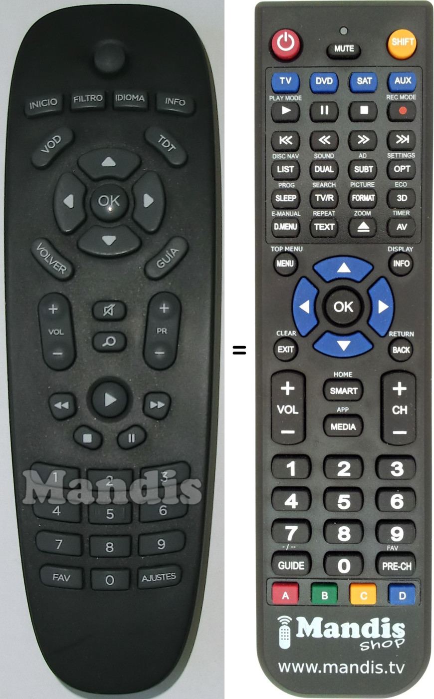 Replacement remote control Tech001