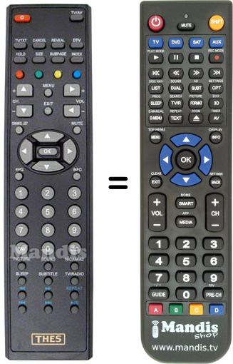 Replacement remote control THES REMCON1120