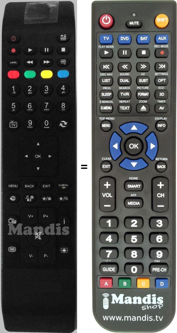 Replacement remote control JVC RC-4800