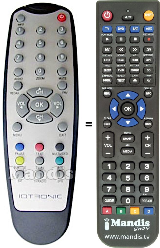 Replacement remote control IOTRONIC 7121