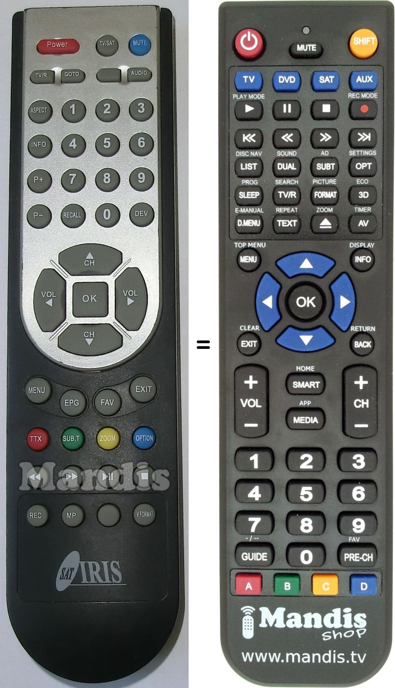 Replacement remote control STELAR 9600HD