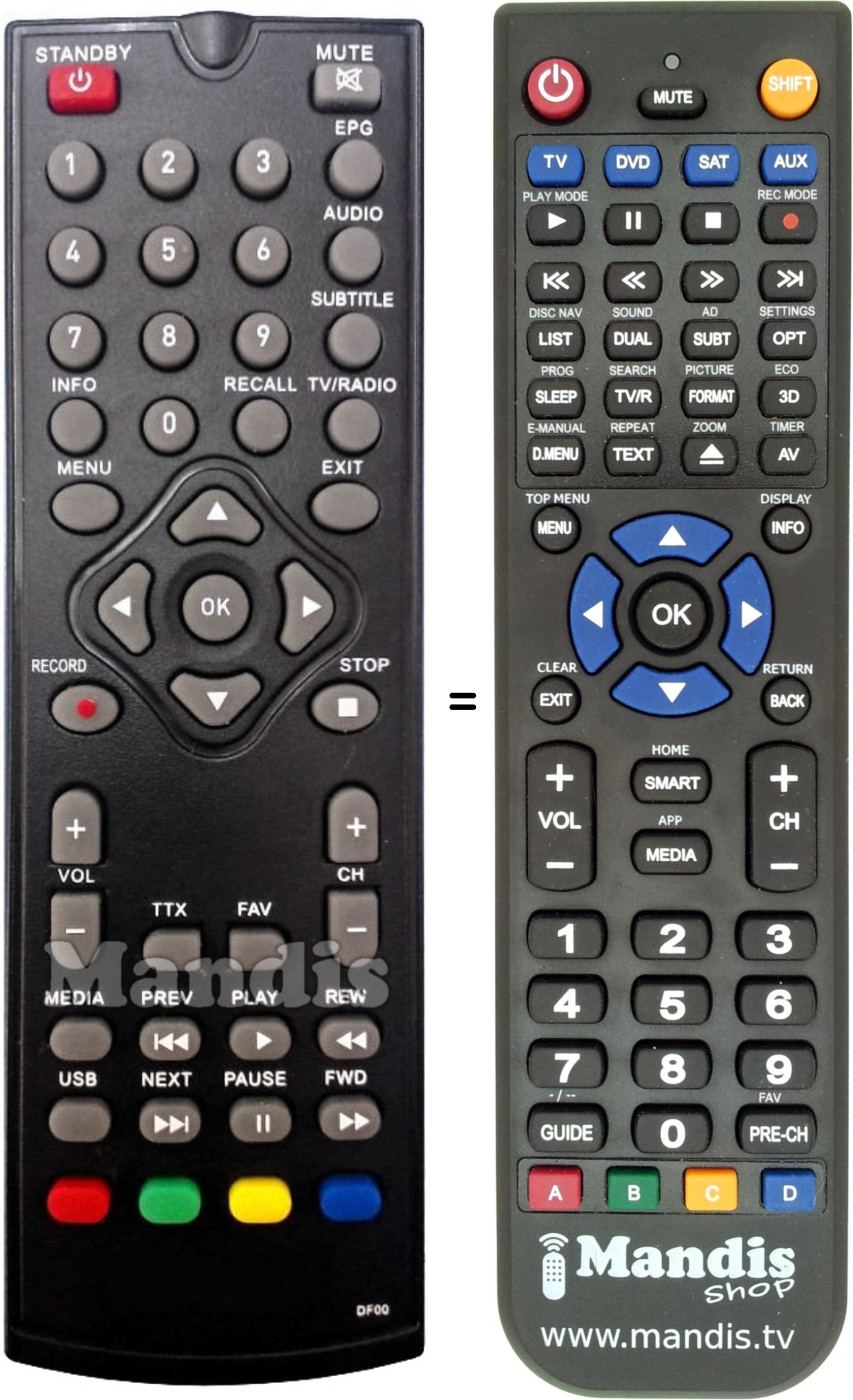 Replacement remote control ORT 8910 HD