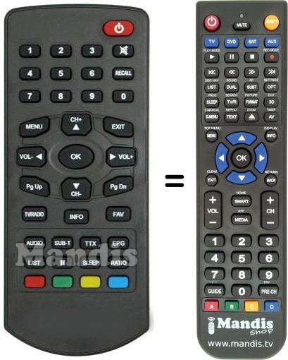 Replacement remote control Best Buy Remcon658