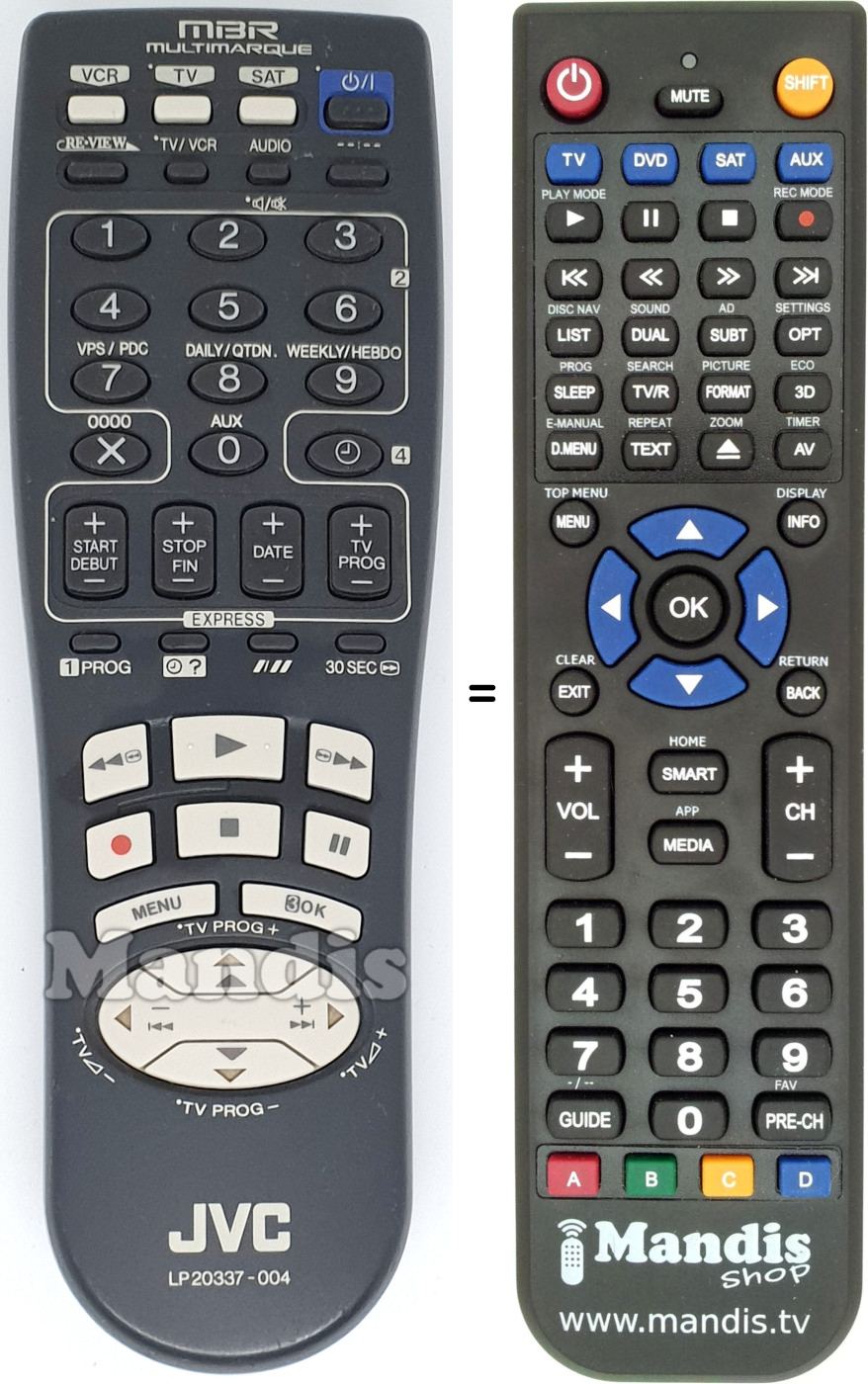 Replacement remote control LP 20337-004