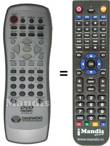 Replacement remote control Daewoo REMCON799