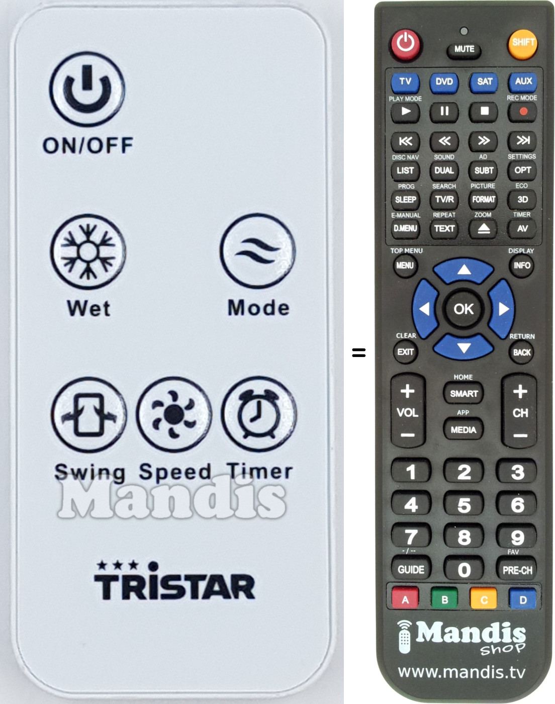 Replacement remote control AT-5446