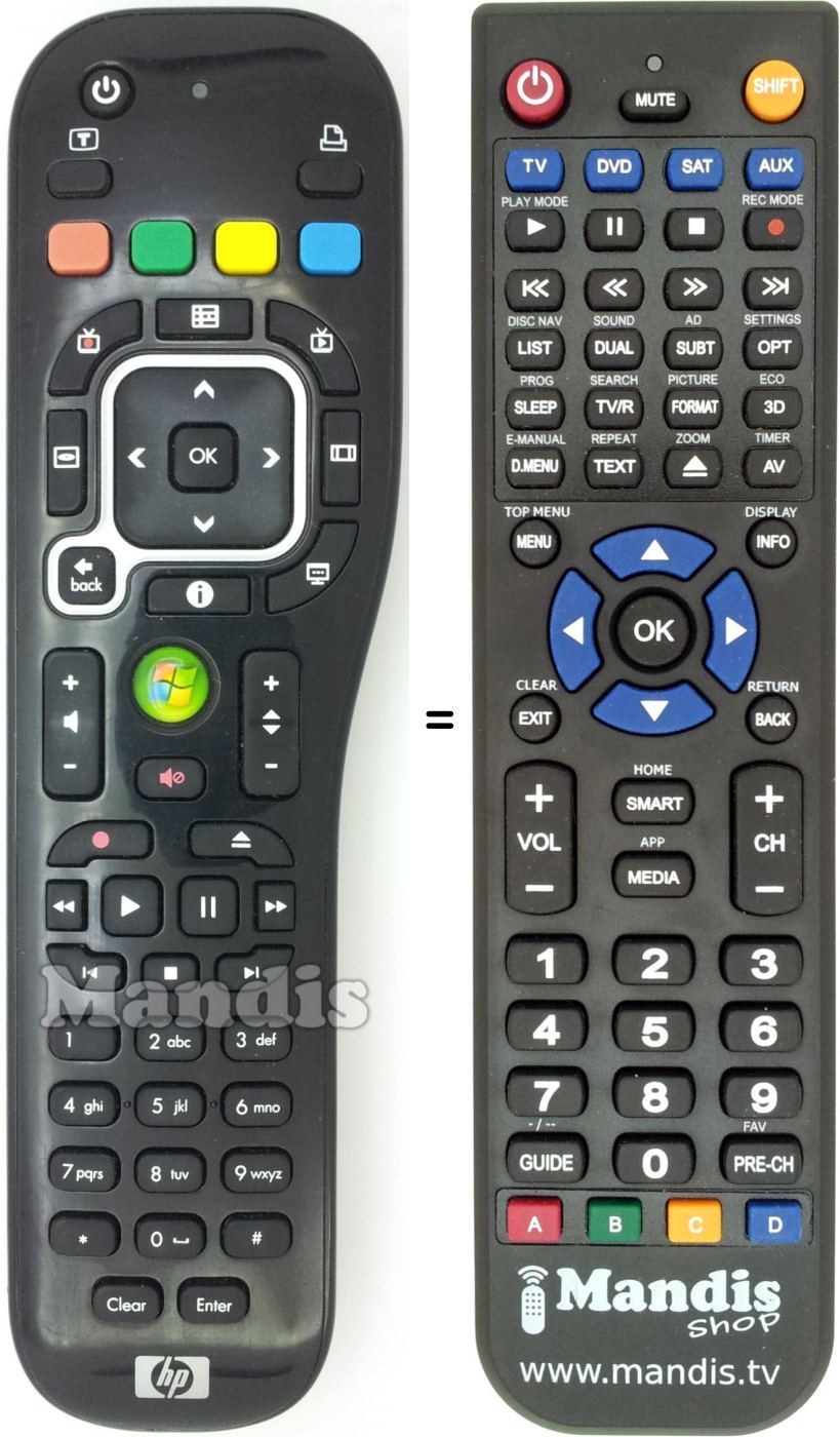 Replacement remote control TSGH-IR01