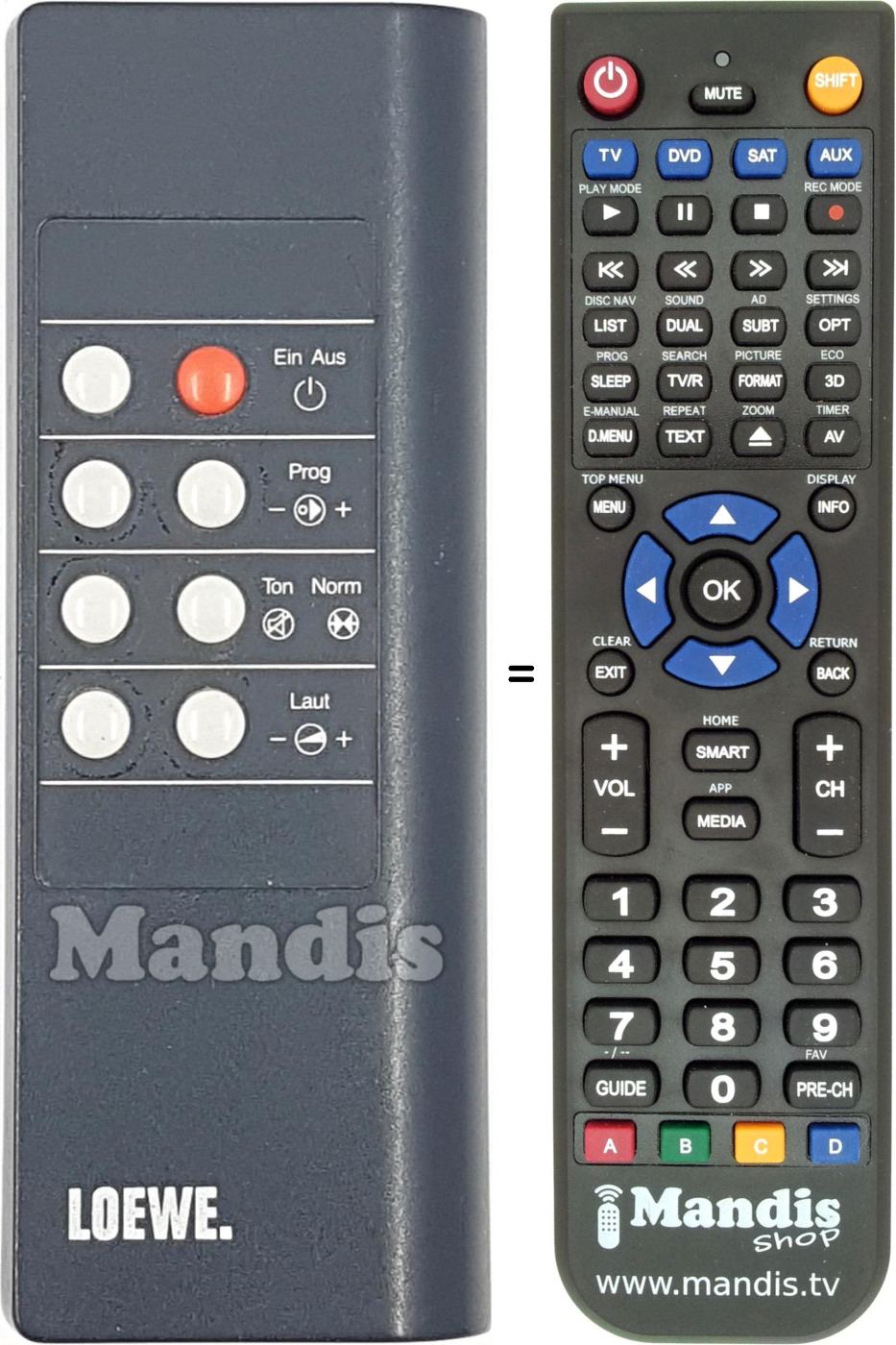 Replacement remote control REMCON1813