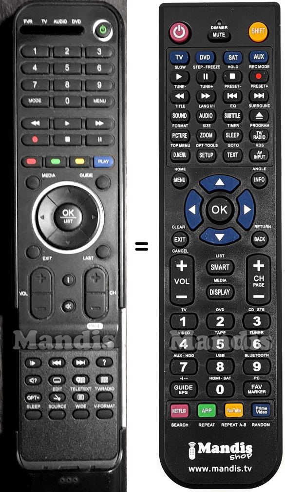 Replacement remote control RM-303