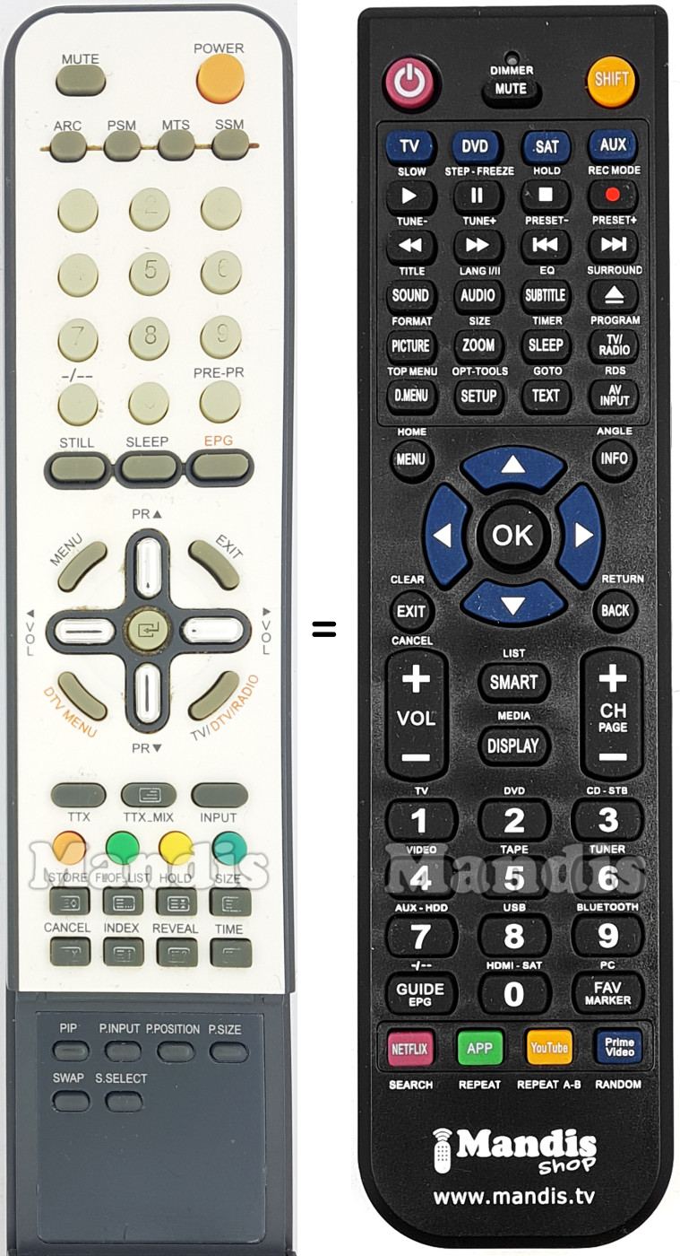 Replacement remote control Kiamo LCD42HDTK