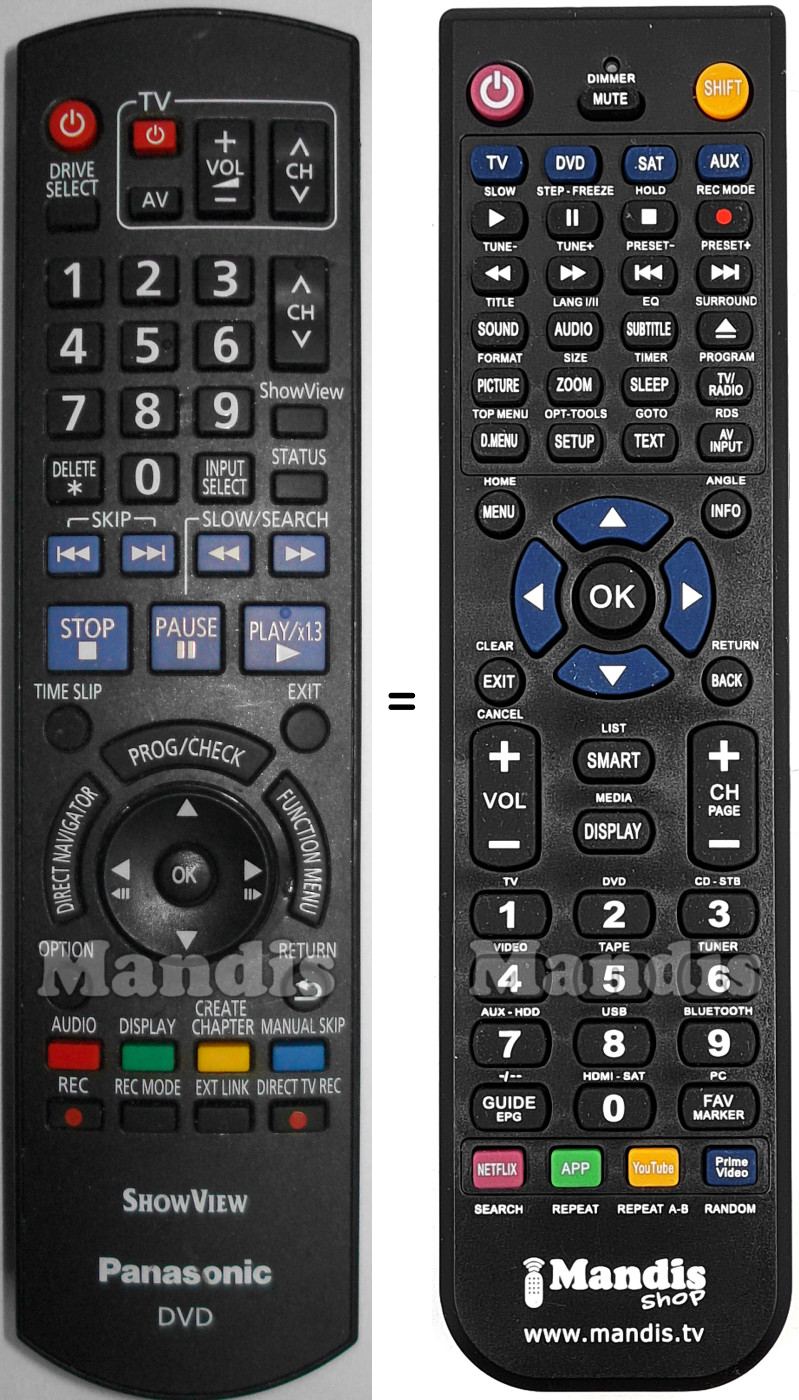 Replacement remote control N2QAYB000330